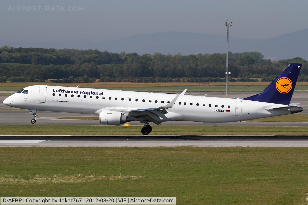 D-AEBP, 2012 Embraer 195LR (ERJ-190-200LR) C/N 19000553, Lufthansa Regional (City Line)