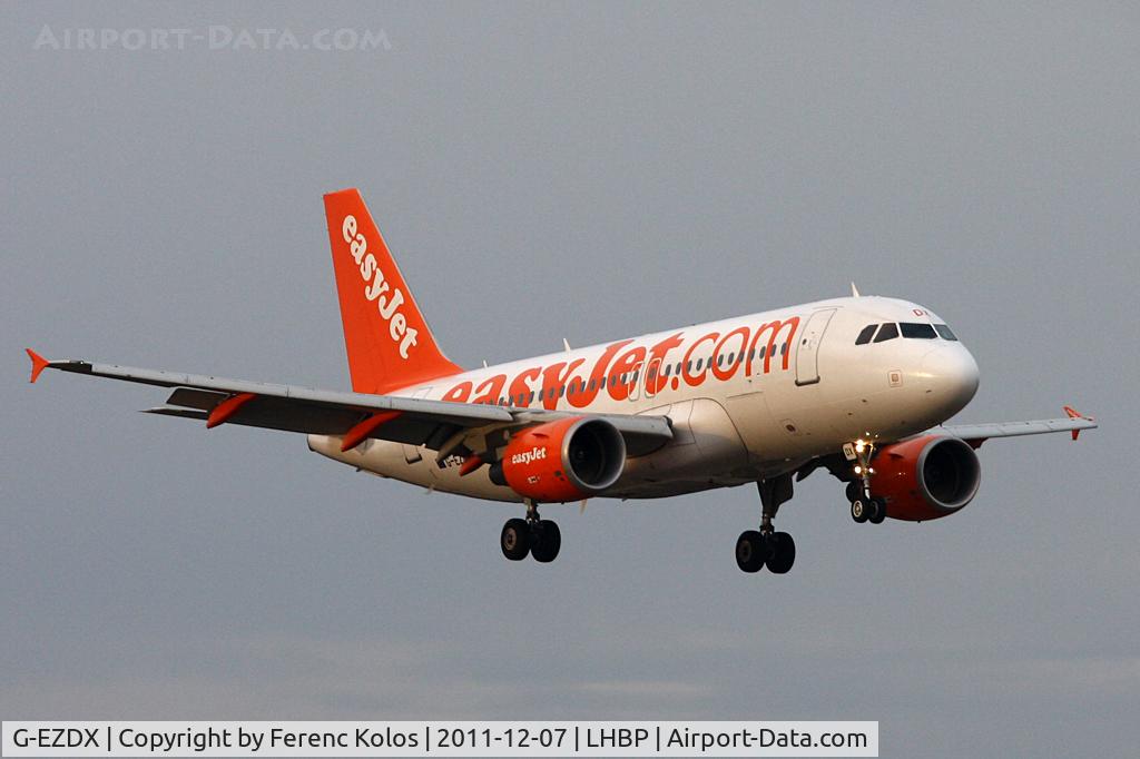 G-EZDX, 2009 Airbus A319-111 C/N 3754, Ferihegy