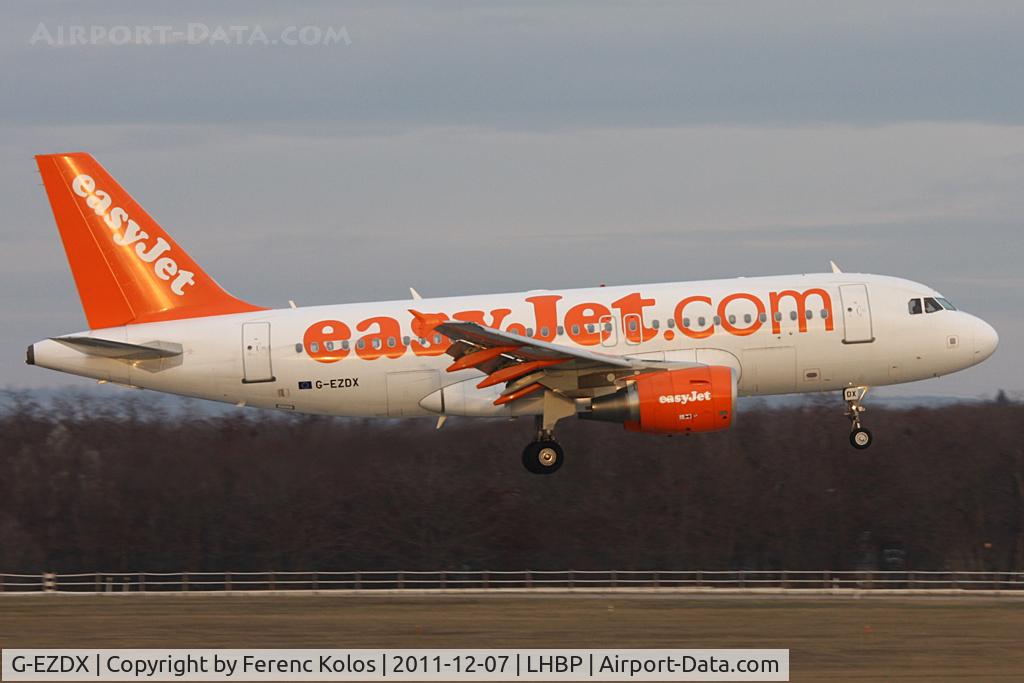 G-EZDX, 2009 Airbus A319-111 C/N 3754, Ferihegy