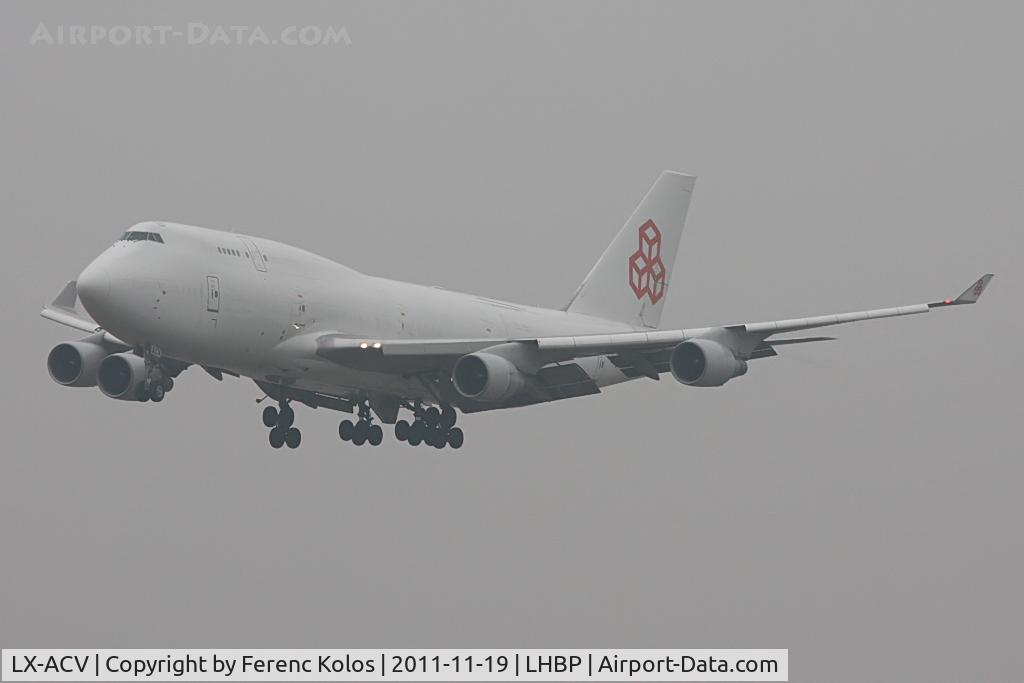 LX-ACV, 1989 Boeing 747-4B5/BCF C/N 24200, Ferihegy