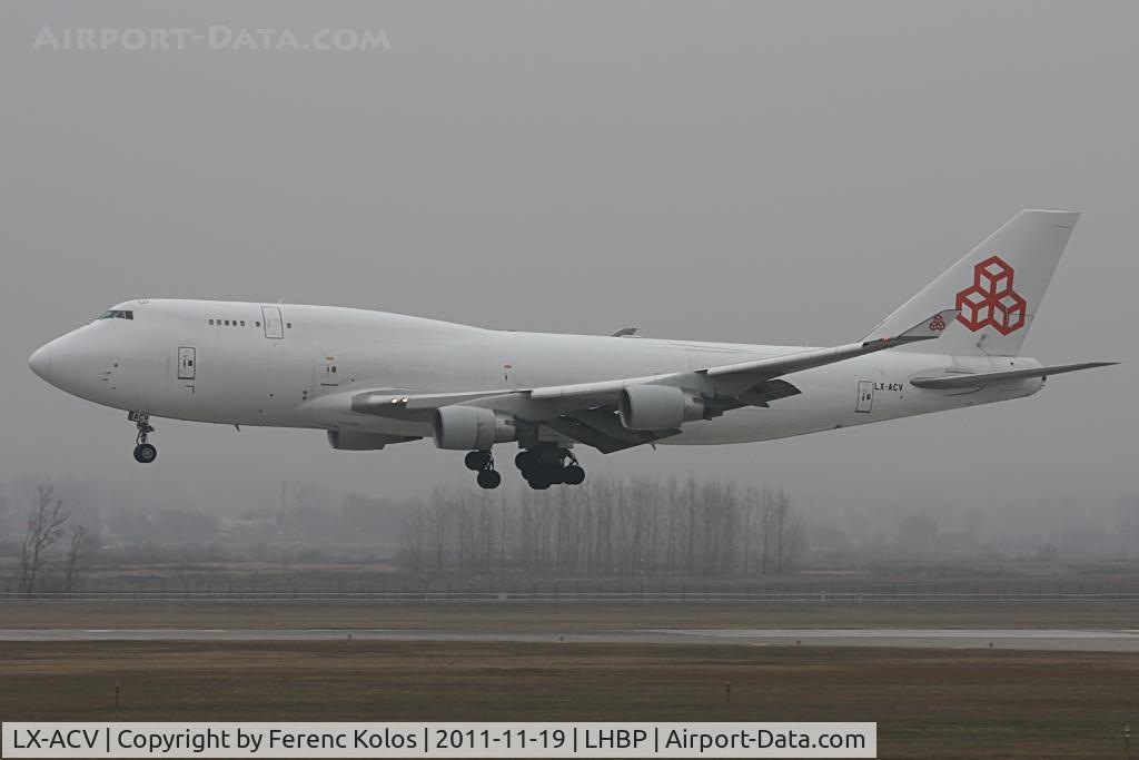 LX-ACV, 1989 Boeing 747-4B5/BCF C/N 24200, Ferihegy
