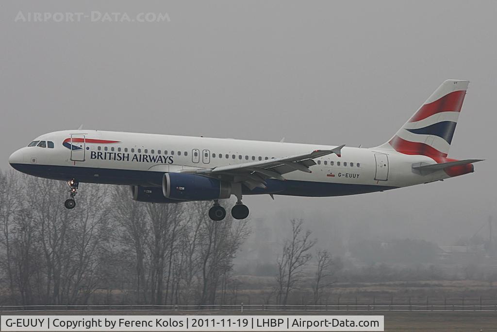 G-EUUY, 2008 Airbus A320-232 C/N 3607, Ferihegy
