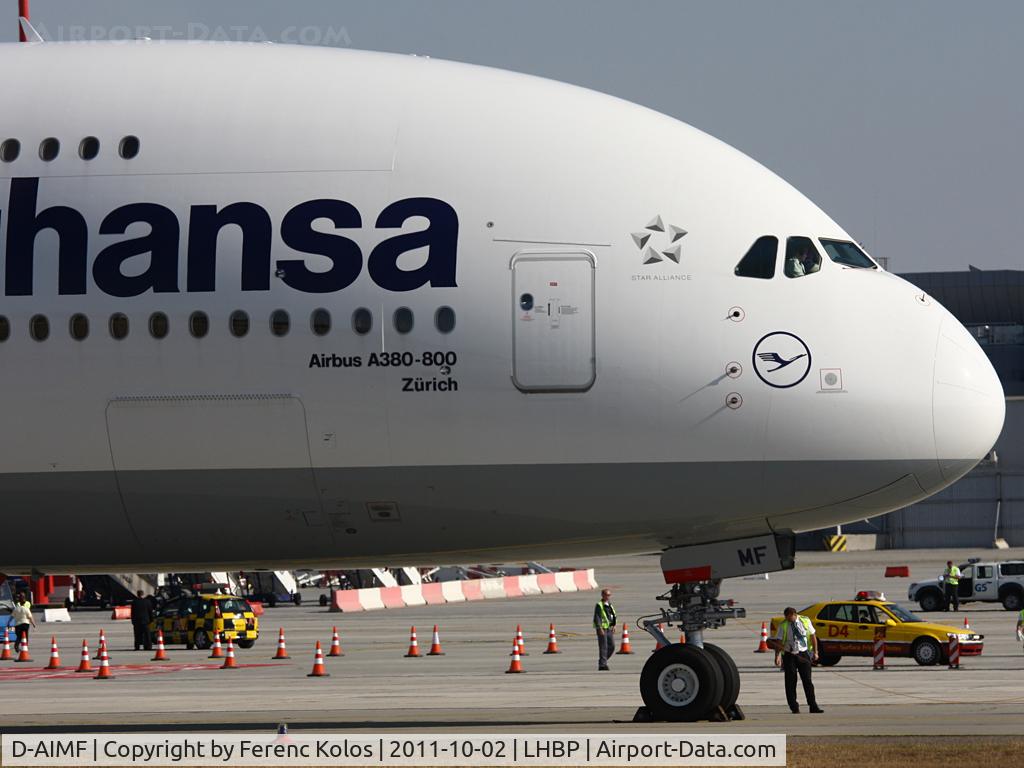 D-AIMF, 2011 Airbus A380-841 C/N 066, Ferihegy