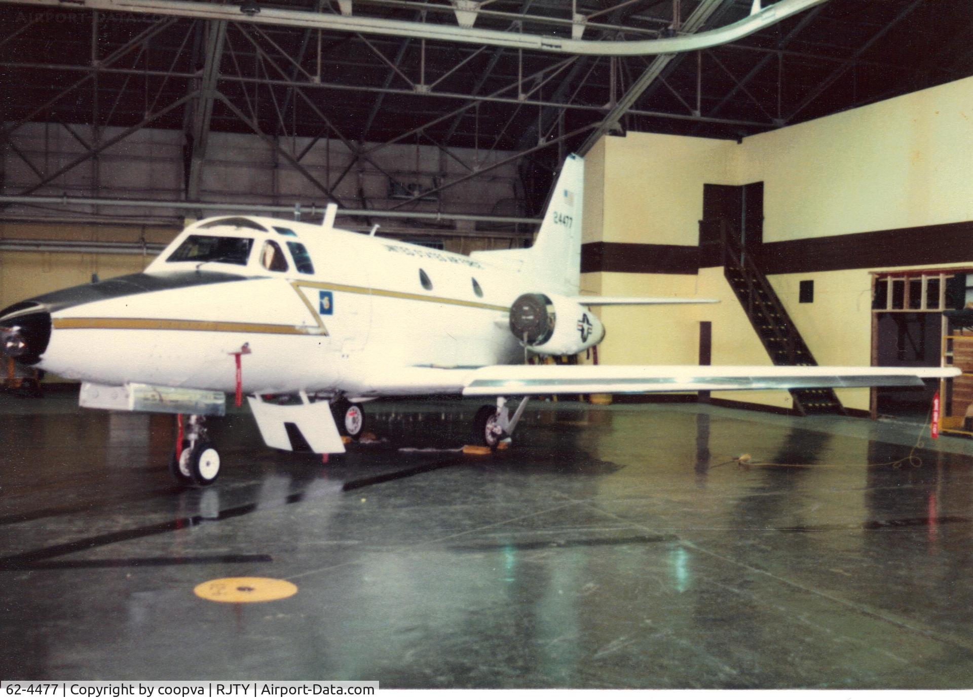 62-4477, 1962 North American CT-39A Sabreliner C/N 276-30, CT-39A 62-4477 at Yokota AB in 1984 prior to being moth-balled at Davis-Monthan