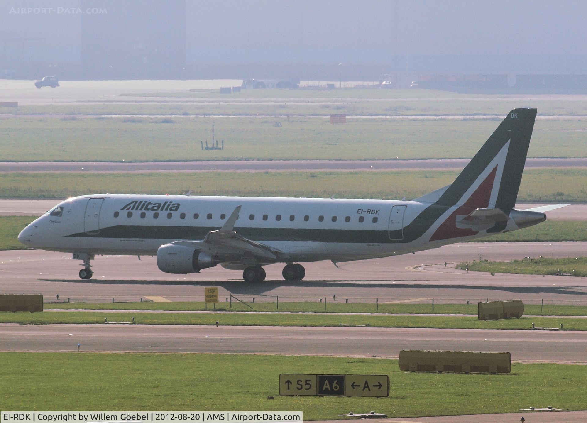 EI-RDK, 2012 Embraer 175STD (ERJ-170-200STD) C/N 17000343, Taxi to runway 24 of Schiphol Airport for take off.
