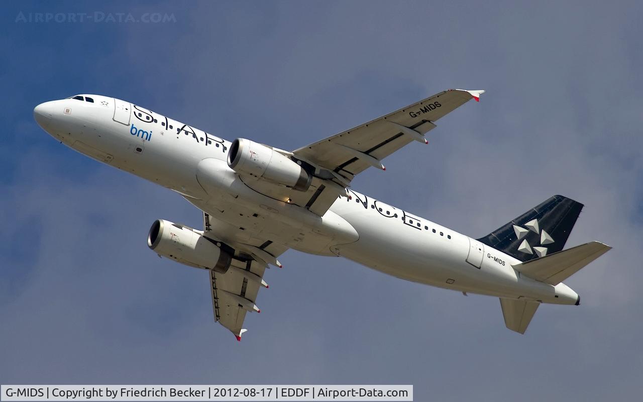 G-MIDS, 2001 Airbus A320-232 C/N 1424, departure from Frankfurt