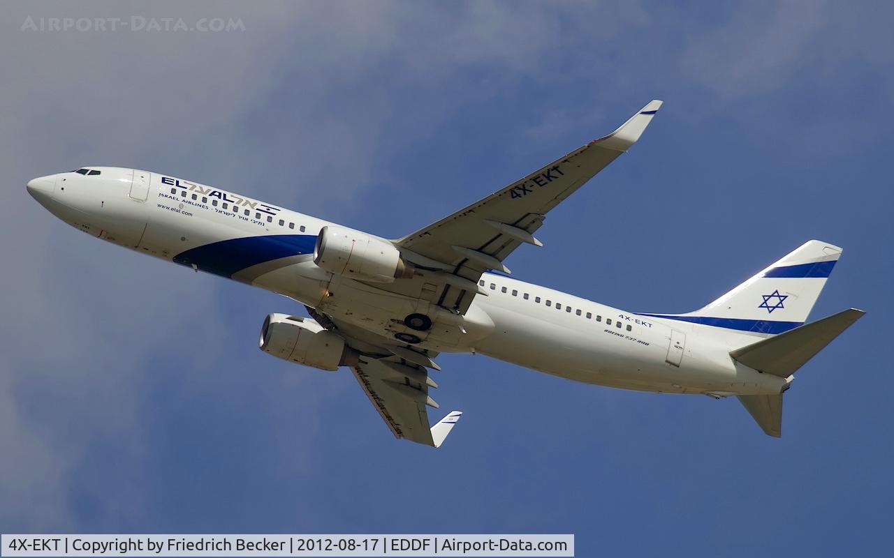 4X-EKT, 2006 Boeing 737-8BK C/N 33030, departure from Frankfurt
