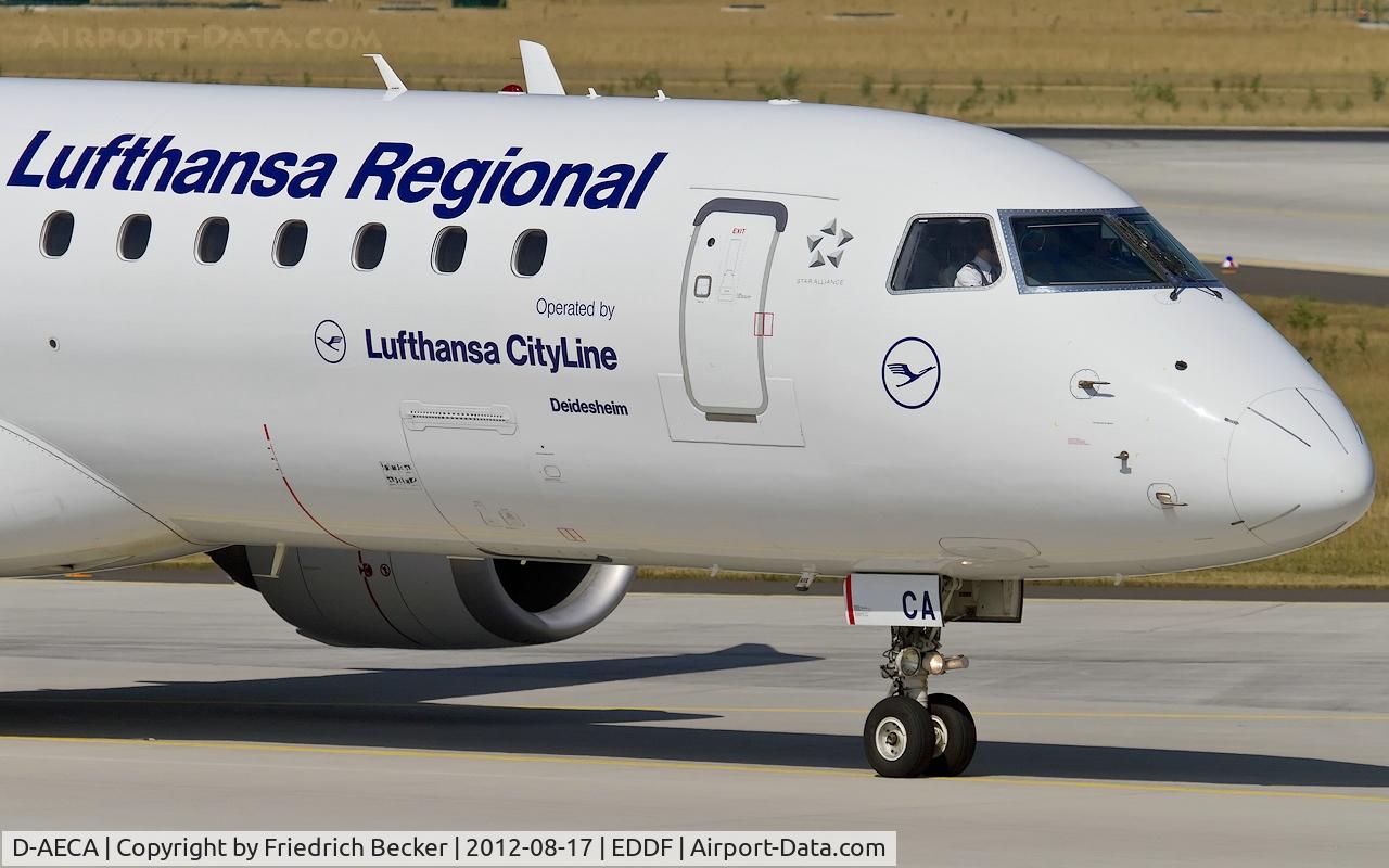 D-AECA, 2009 Embraer 190LR (ERJ-190-100LR) C/N 19000327, taxying to the gate