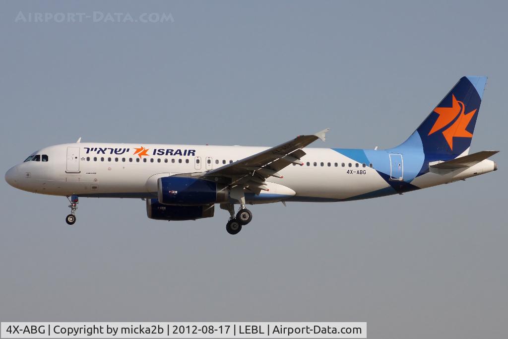 4X-ABG, 2010 Airbus A320-232 C/N 4413, Landing in 25R