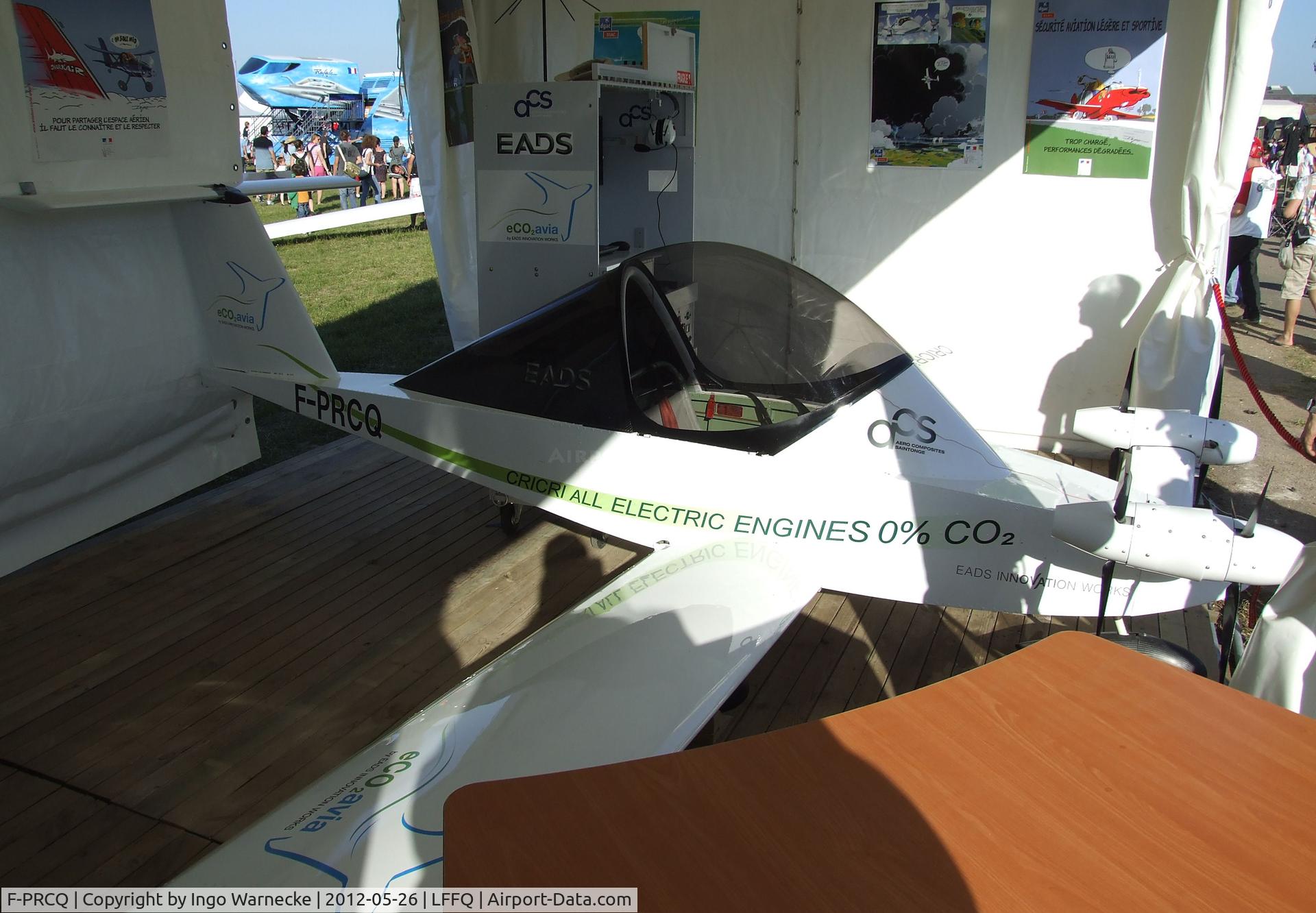 F-PRCQ, Colomban MC-15 Cri-Cri (Cricket) C/N 171, Colomban MC.15 CriCri with 4 electric motors at the Meeting Aerien 2012, La-Ferte-Alais