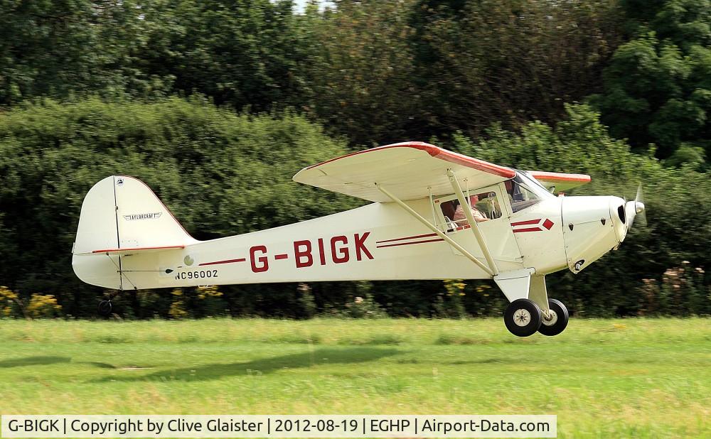 G-BIGK, 1946 Taylorcraft BC-12D Twosome C/N 8302, Ex: NC96002 > N96002 > G-BIGK - Has been in private hands since October 1980.