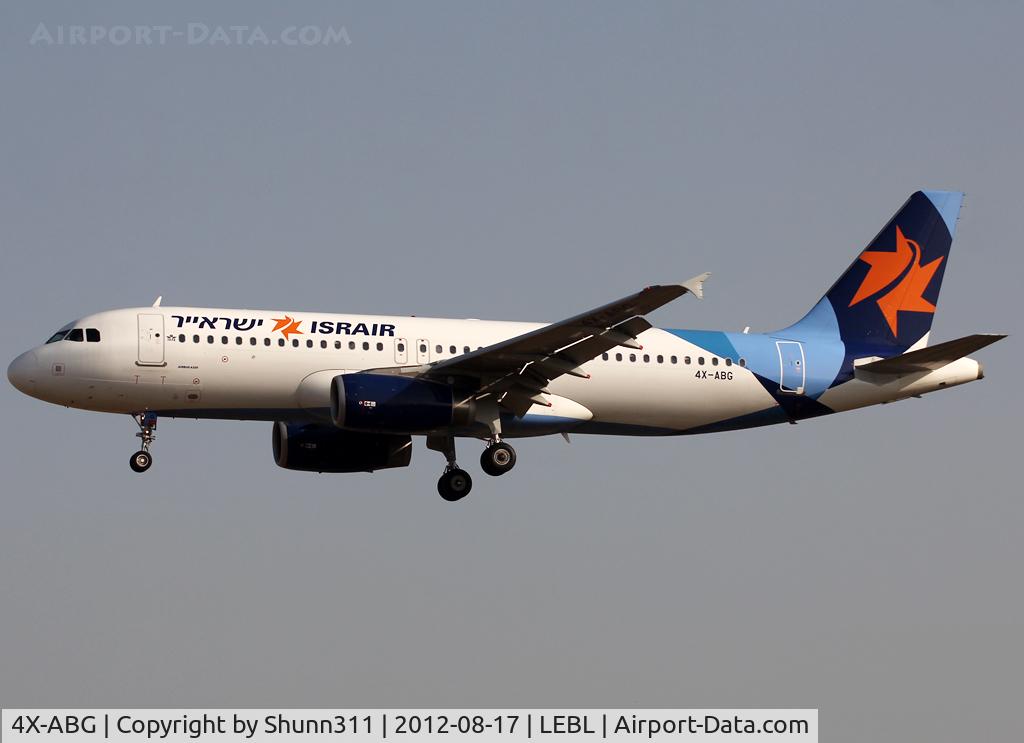 4X-ABG, 2010 Airbus A320-232 C/N 4413, Landing rwy 25R