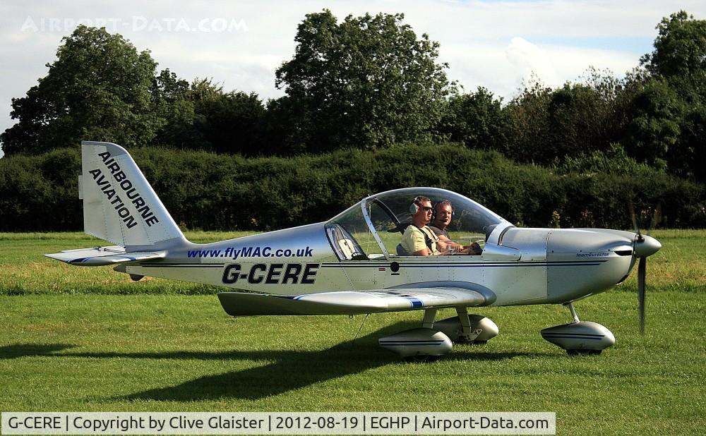 G-CERE, 2007 Cosmik EV-97 TeamEurostar UK C/N 2931, Originally owned to and currently with, Airbourne Aviation Ltd in July 2007.