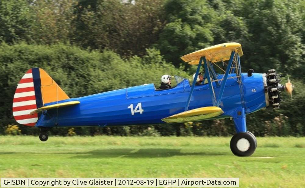 G-ISDN, 1941 Boeing N2S-3 Kaydet C/N 75-1263, Ex: Bu.3486 > XB-WOV > N4197X > G-ISDN - Originally owned to and currently in private hands in February 2005.