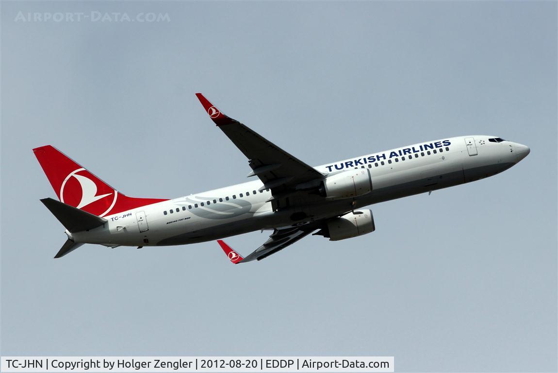 TC-JHN, 2012 Boeing 737-8F2 C/N 40981, Leaving LEJ eastbound to IST.....