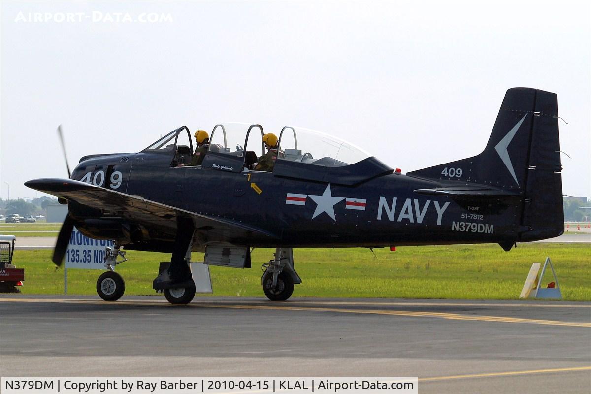 N379DM, 1951 North American T-28A Trojan C/N 174-665, Awaiting to taxi out for departure.
