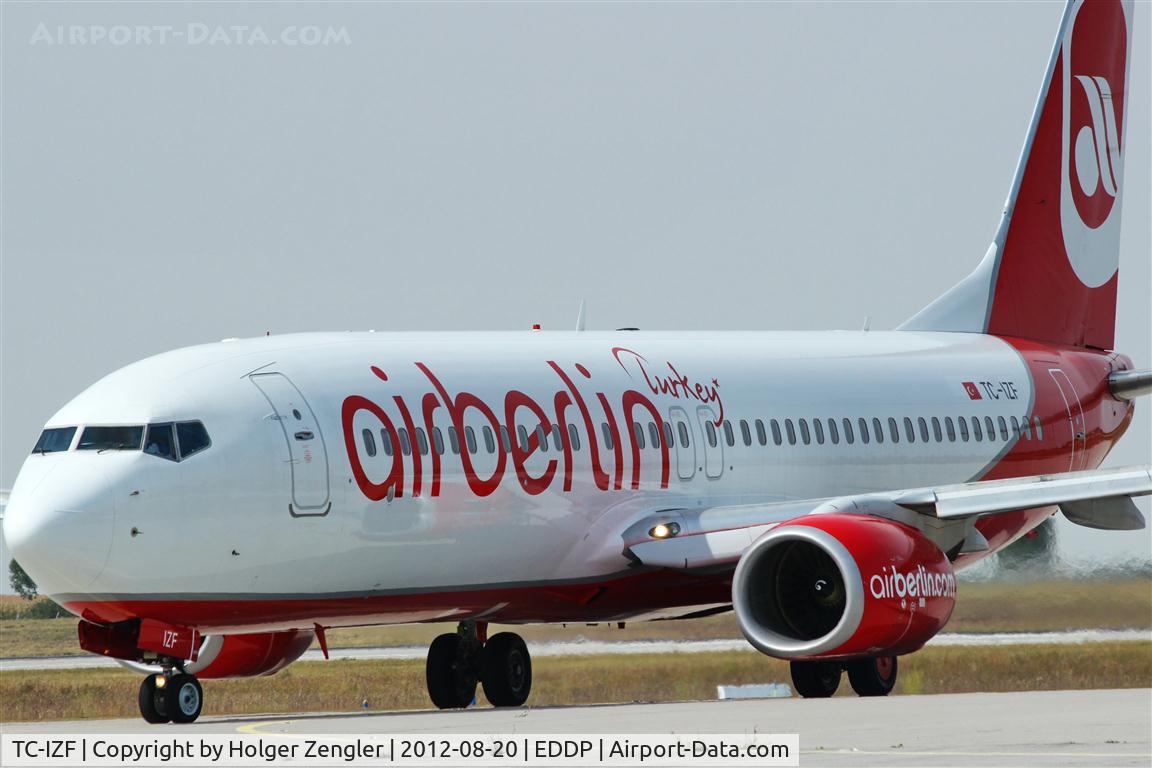TC-IZF, 2001 Boeing 737-86J C/N 30880, Arrival from AYT is taxiing via A7.....