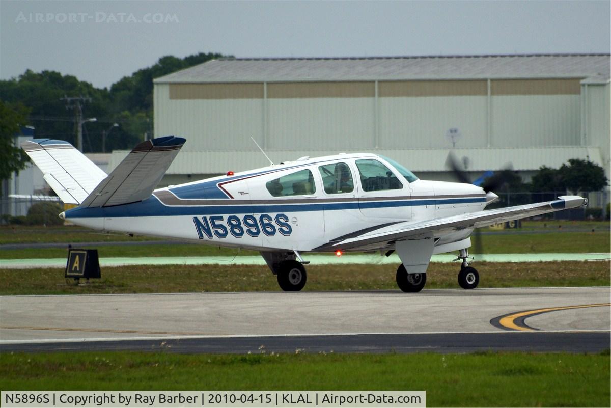N5896S, 1965 Beech S35 Bonanza C/N D-7826, Lined up for departure. Sun & Fun 2010.
