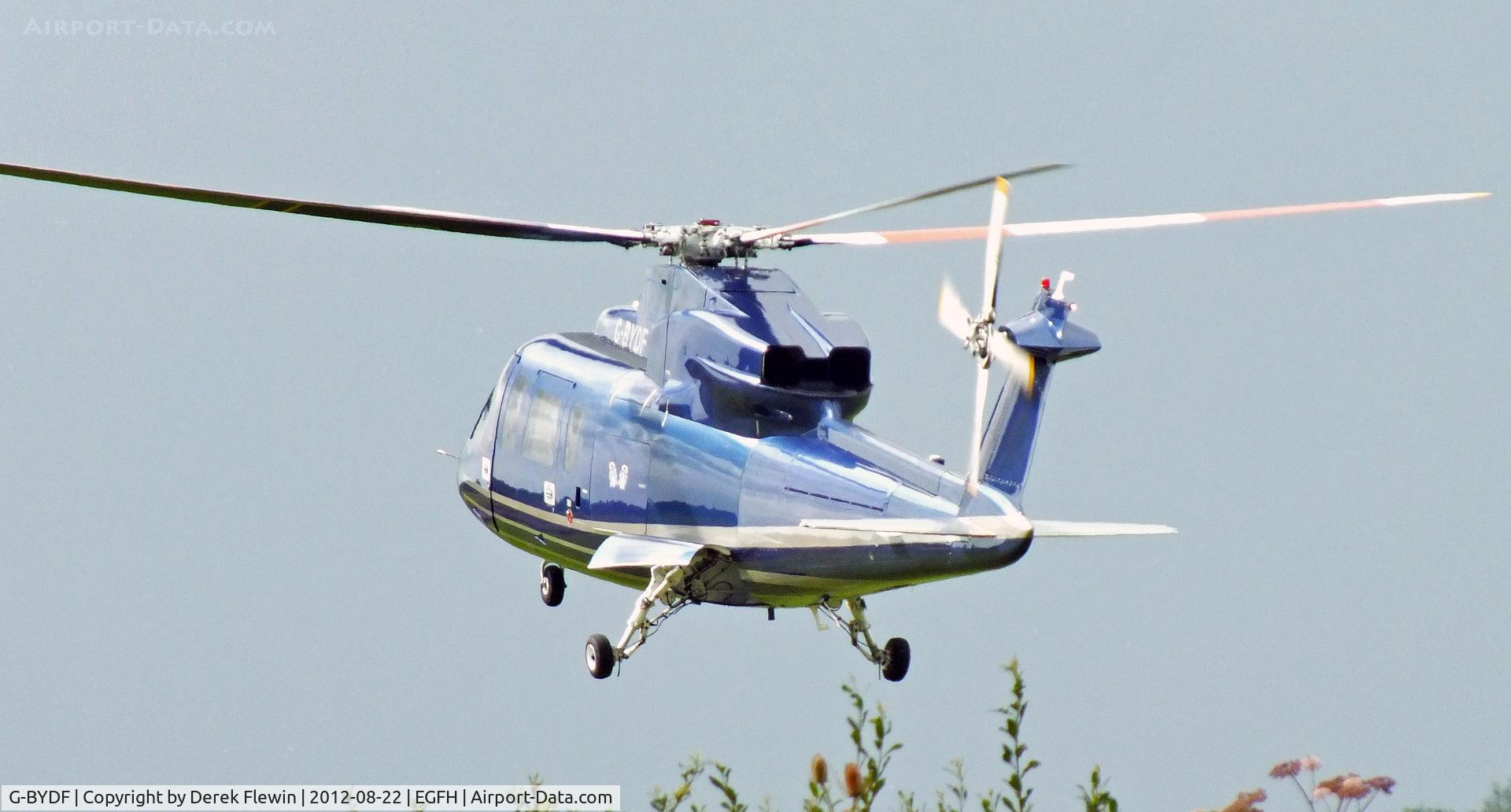 G-BYDF, 1990 Sikorsky S-76A C/N 760364, Departing EGFH.