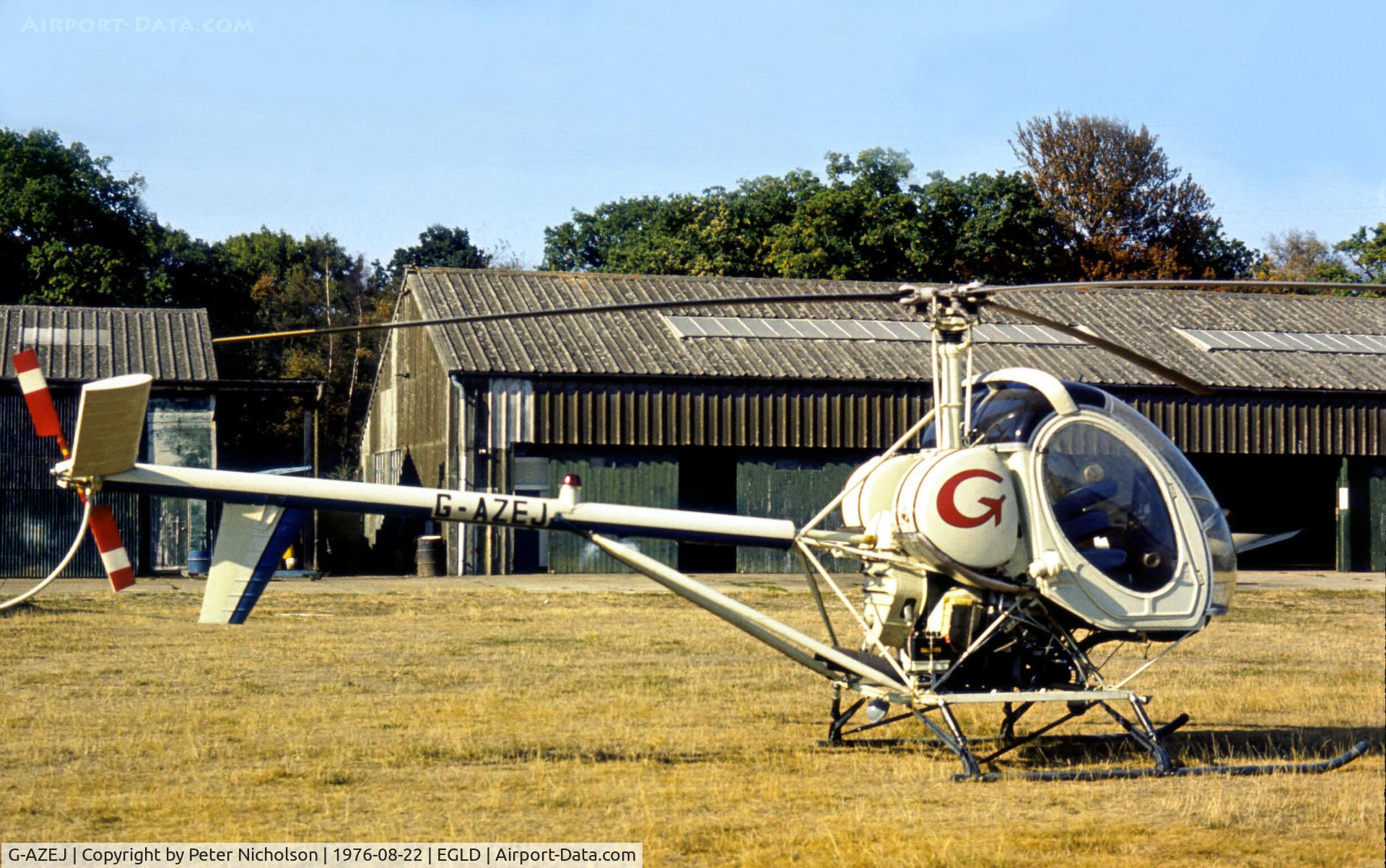 G-AZEJ, 1970 Hughes 269C C/N 1000059, Hughes 269C as seen at Denham in the Summer of 1976.