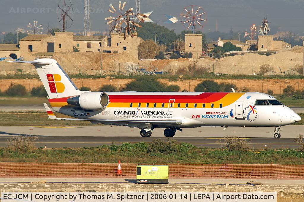 EC-JCM, 2004 Bombardier CRJ-200ER (CL-600-2B19) C/N 7981, Air Nostrum EC-JCM wearing 32. America's Cup spec. c/s.