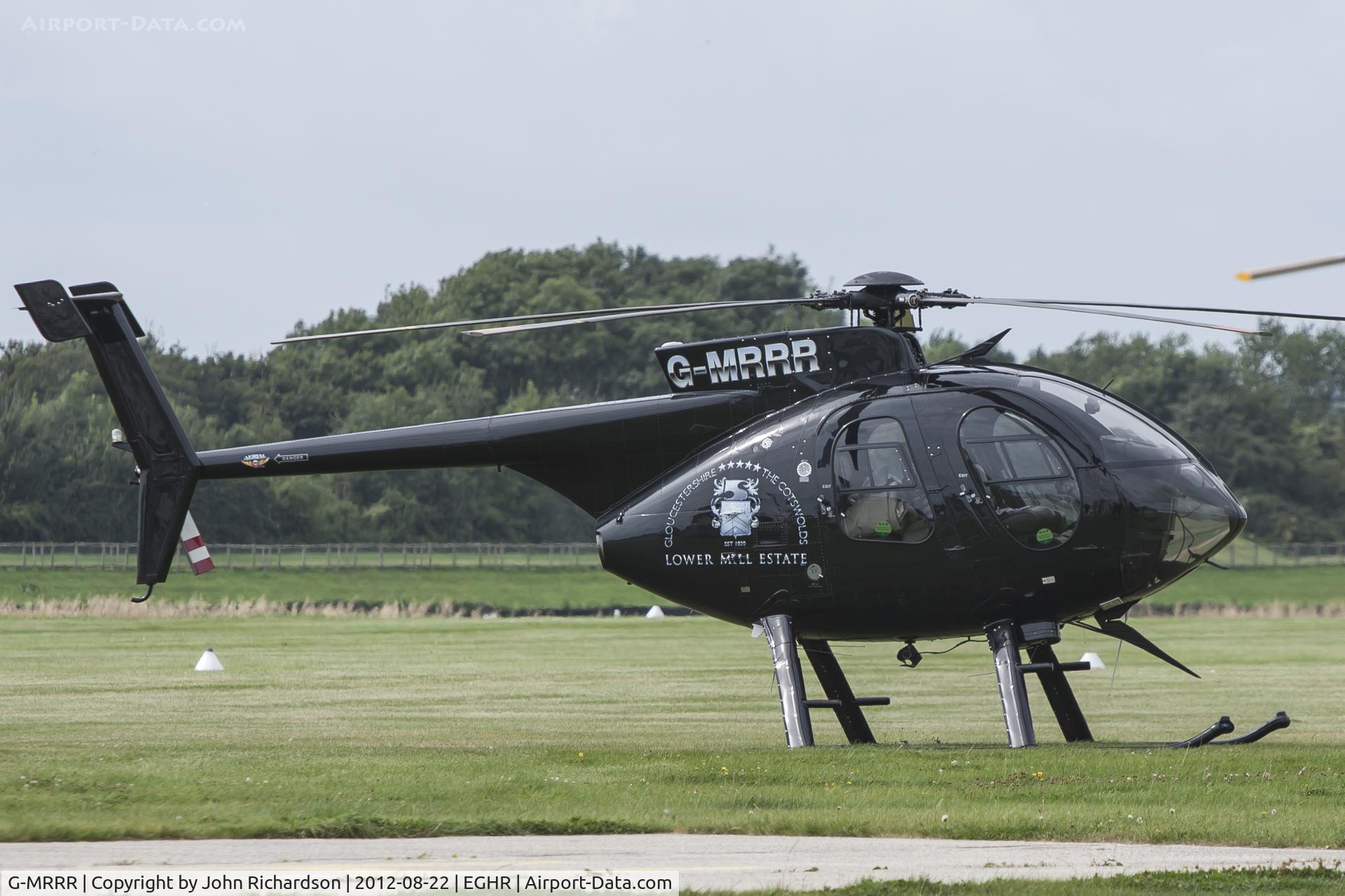 G-MRRR, 1991 Hughes 369E C/N 0473E, Visiting Goodwood
