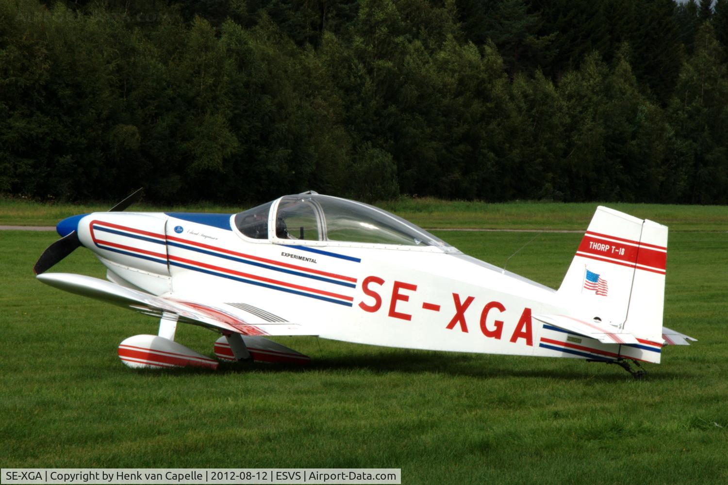 SE-XGA, 1989 Thorp T-18 Tiger C/N 1308-39, Thorp T-18 parked at Siljansnäs airfield, Dalarna, Sweden.