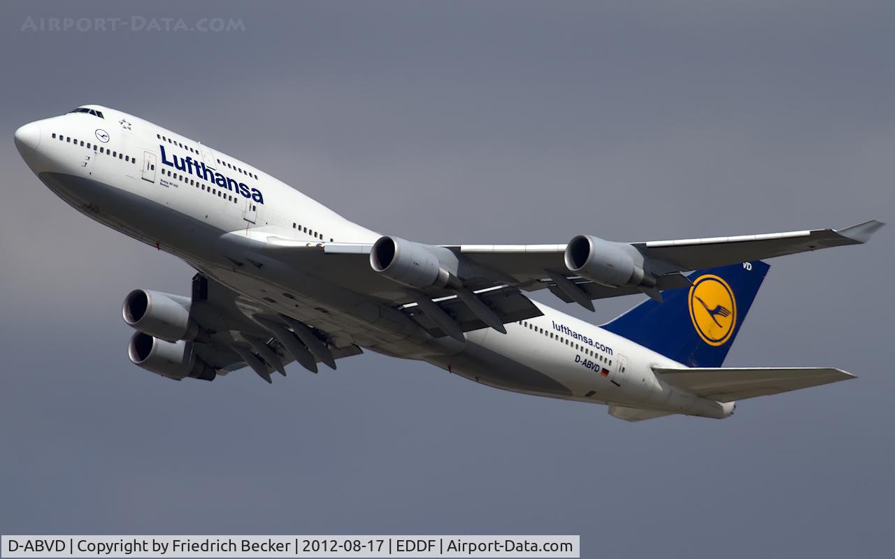 D-ABVD, 1990 Boeing 747-430 C/N 24740, departure from Frankfurt