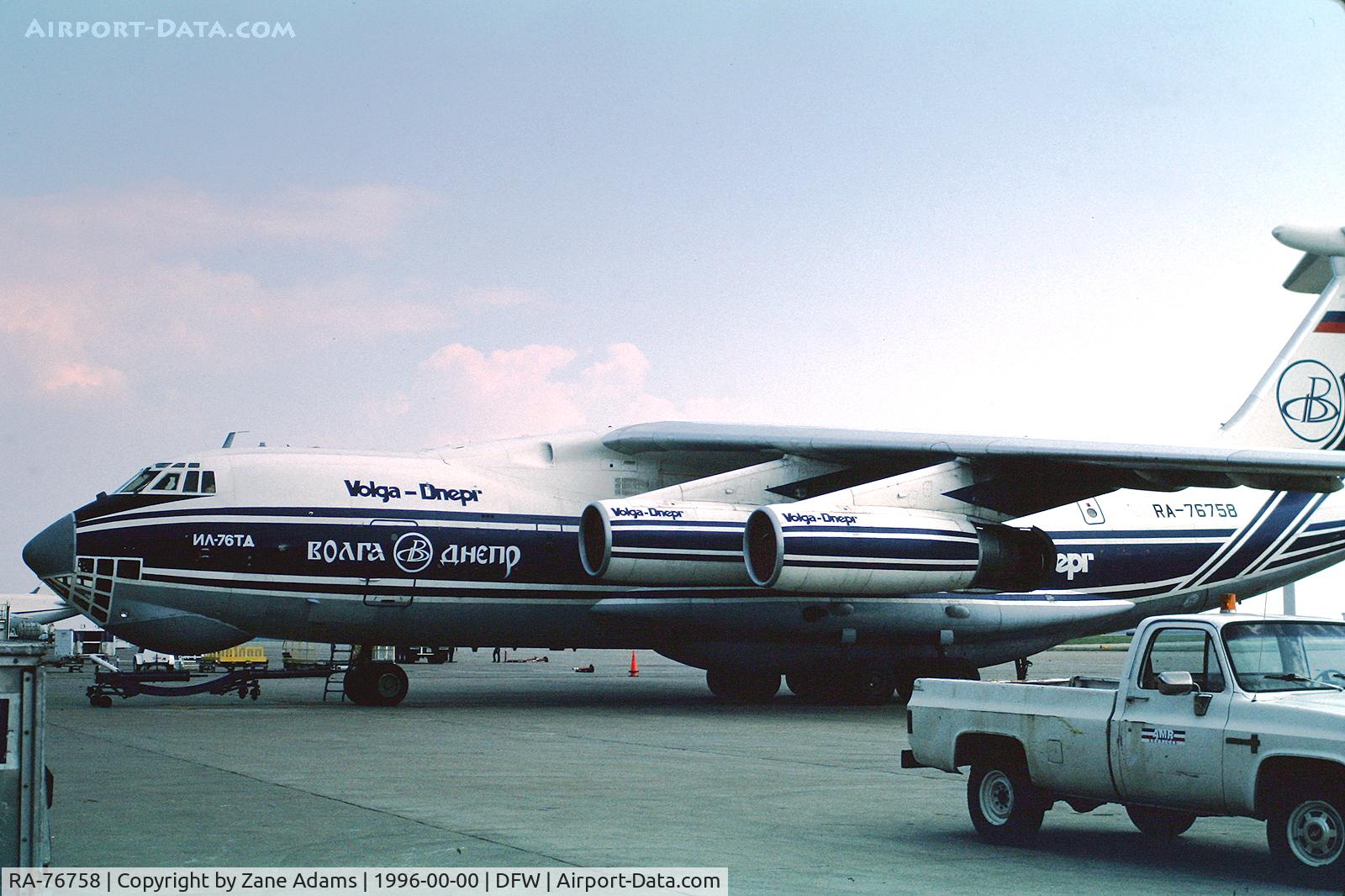 RA-76758, 1986 Ilyushin IL-76TD C/N 0073474203, At DFW Airport. They brought an engine for a AN-124 that broke down.