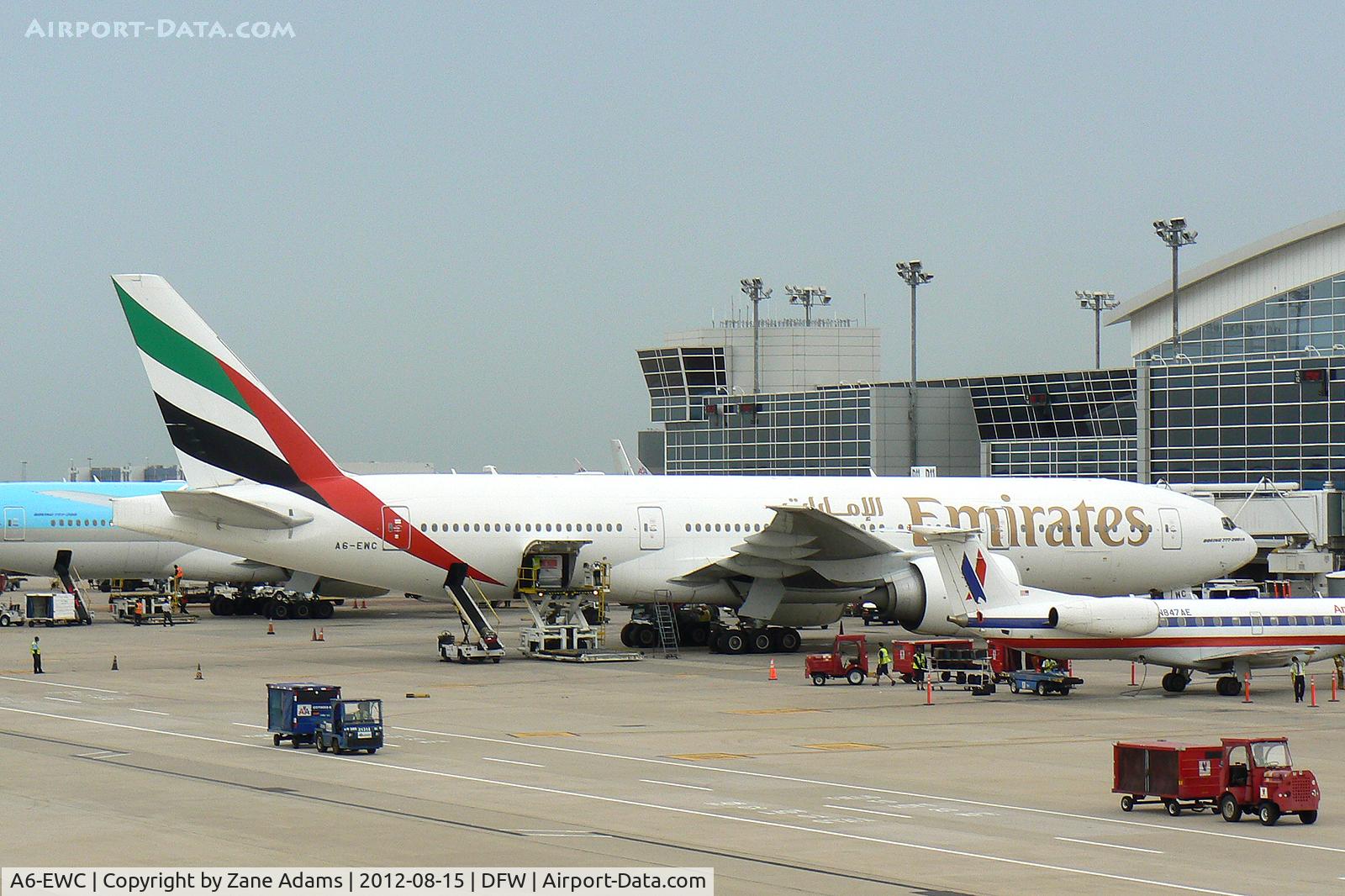 A6-EWC, 2007 Boeing 777-21H/LR C/N 35576, Imirates Airlines at DFW Airport