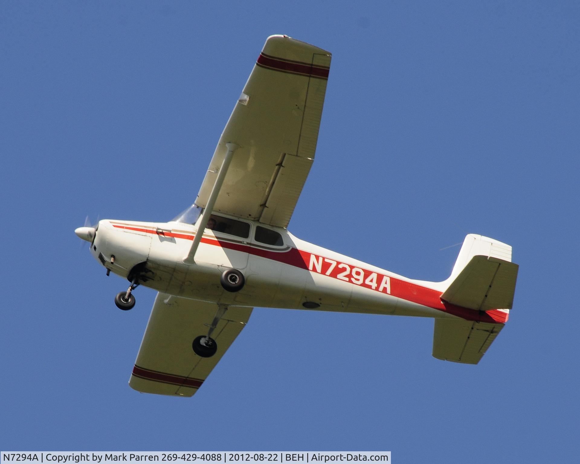 N7294A, 1956 Cessna 172 C/N 29394, Just took off from Benton Harbor