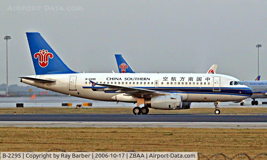 B-2295, 2005 Airbus A319-132 C/N 2408, Airbus A319-132 [2408] (China Southern Airlines) Beijing~B 17/10/2006