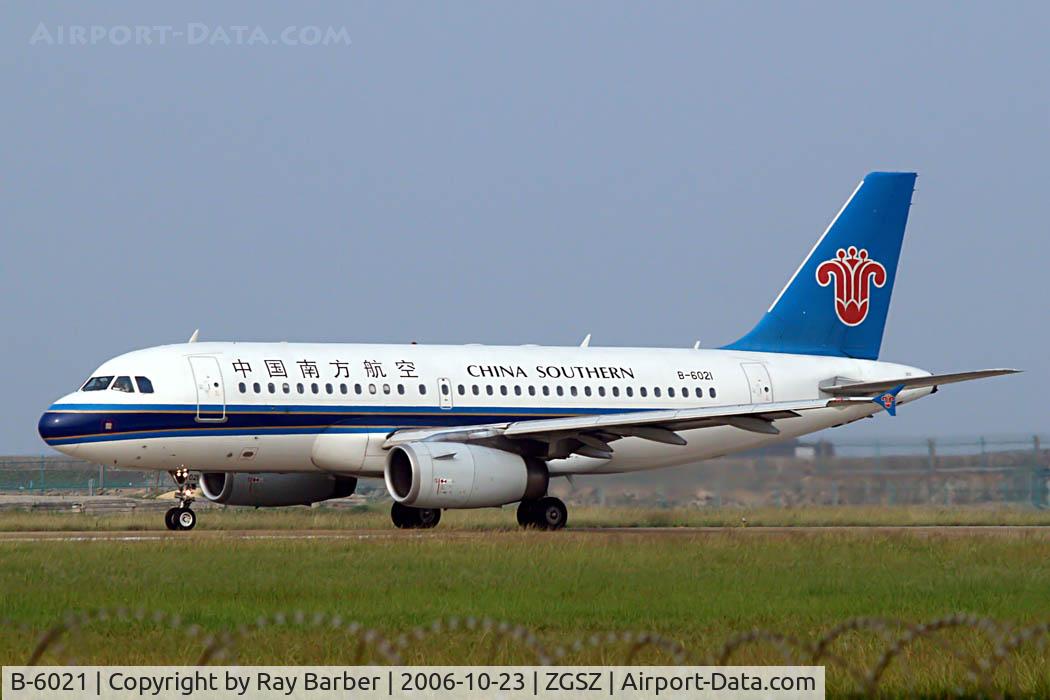 B-6021, 2003 Airbus A319-132 C/N 2008, Airbus A319-132 [2008] (China Southern Airlines) Shenzhen-Baoan~B 23/10/2006