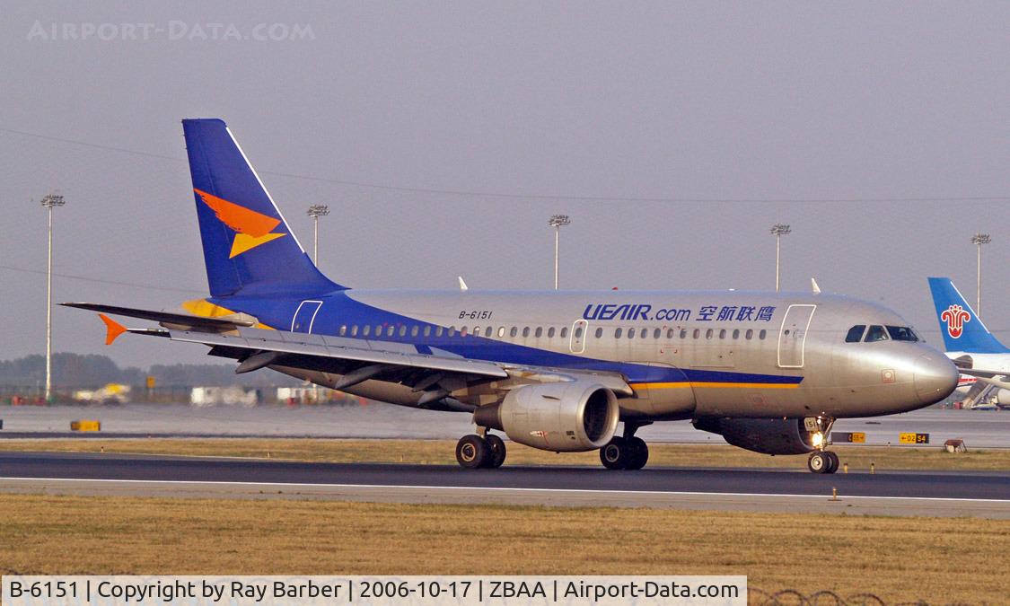 B-6151, 2000 Airbus A319-112 C/N 1263, Airbus A319-112 [1263] (United Eagle Airlines)  Beijing~B 17/10/2006