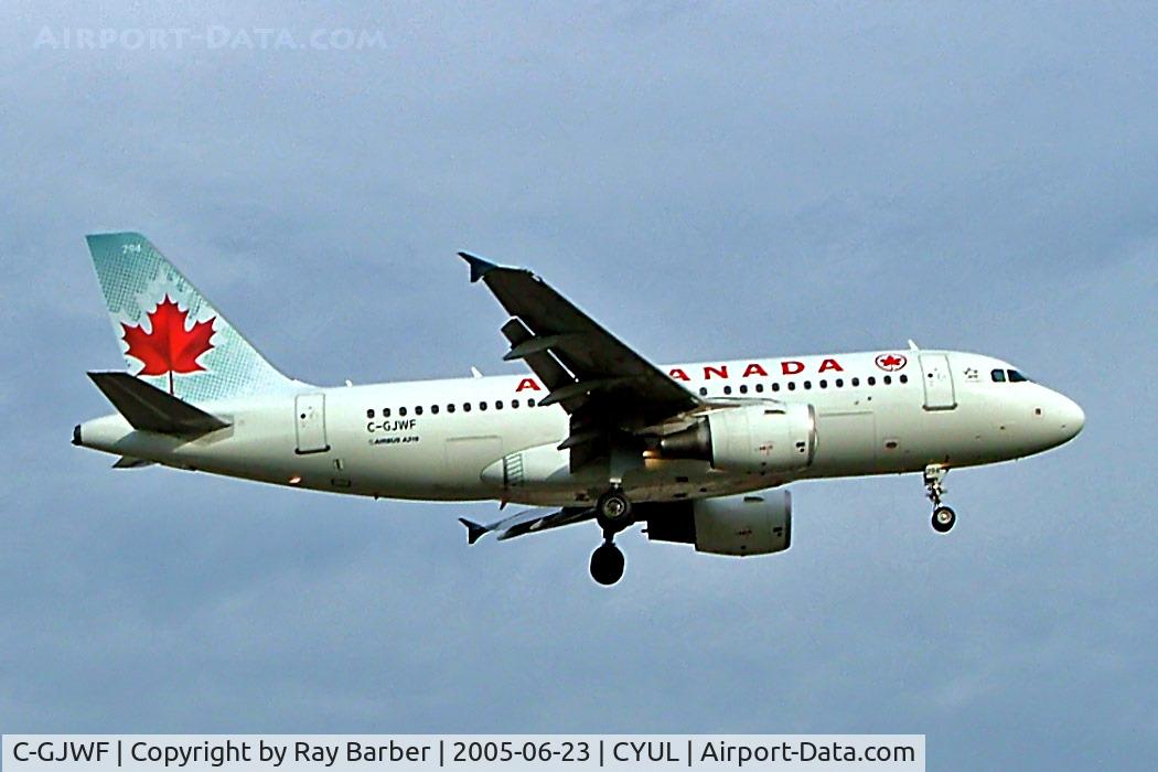 C-GJWF, 2002 Airbus A319-112 C/N 1765, C-GJWF  Airbus A319-112 [1765] (Air Canada) Montreal-Dorval~C 23/06/2005