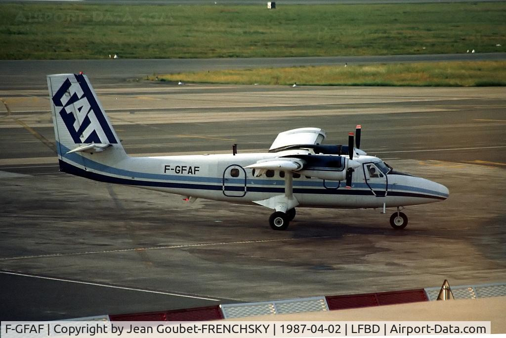 F-GFAF, 1973 De Havilland Canada DHC-6-300 Twin Otter C/N 374, TAT Bordeaux - Nantes