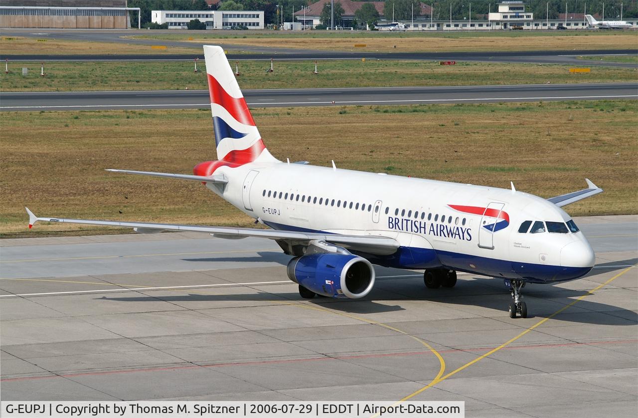 G-EUPJ, 2000 Airbus A319-131 C/N 1232, British Airways G-EUPJ arriving at it's stand at TXL