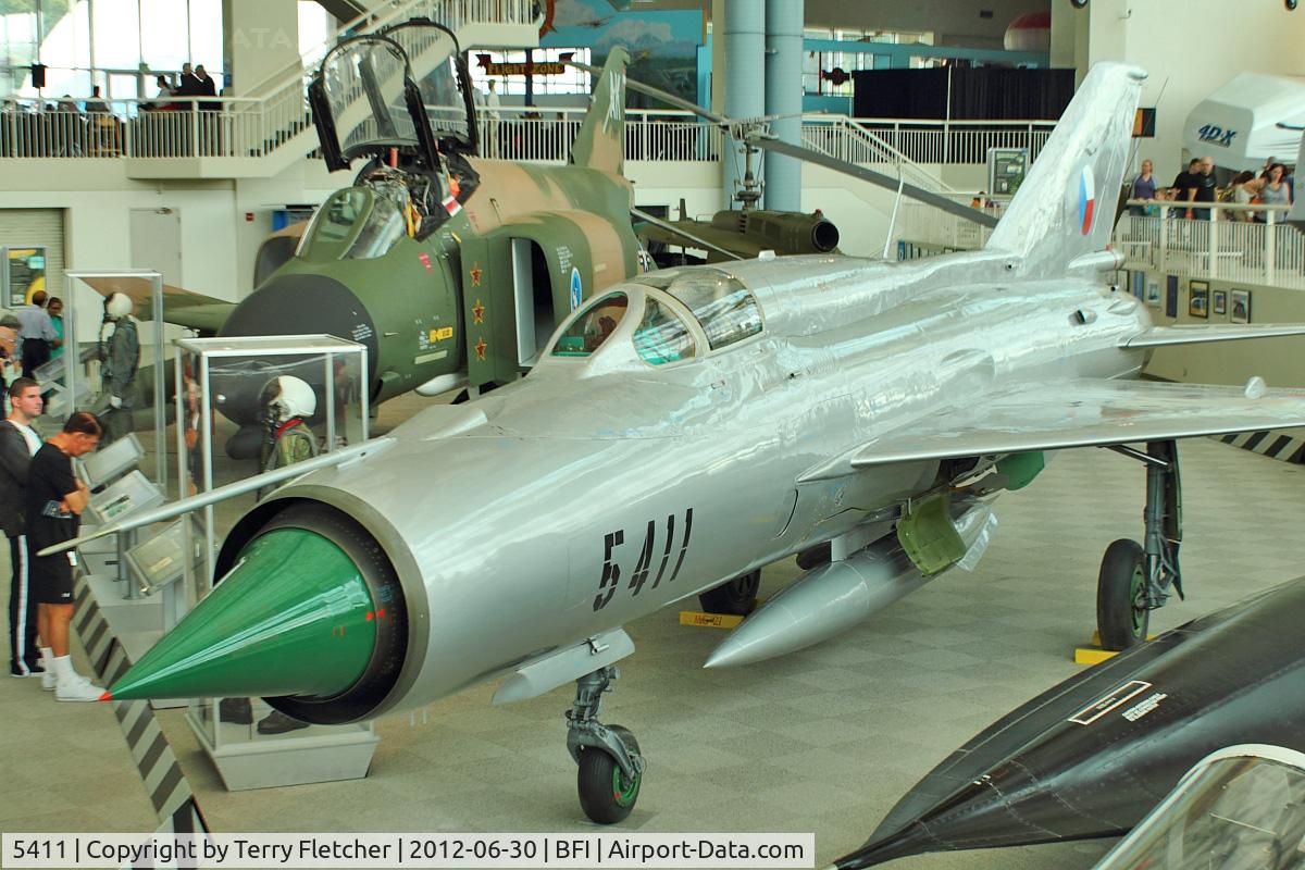 5411, Mikoyan-Gurevich MiG-21PFM C/N 94A5411, Mikoyan-Gurevich MiG-21PFM, c/n: 94A5411 in Museum of Flight