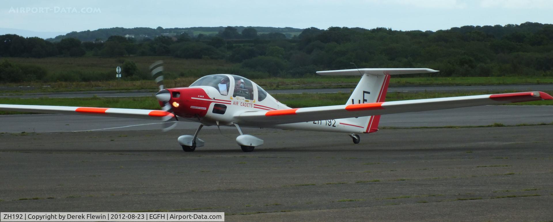ZH192, Grob G-109B Vigilant T1 C/N 6541, Visiting EGFH from 633 VGS RAF Cosford.