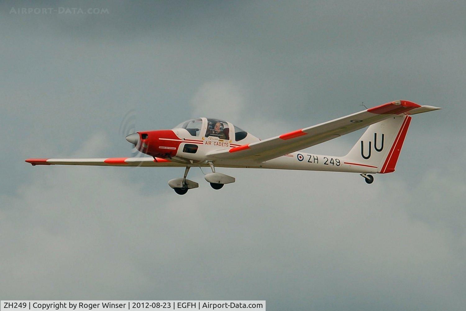 ZH249, Grob G-109B Vigilant T1 C/N 6562, Swansea Airport based Vigilant motorised glider operated by 636 VGS.