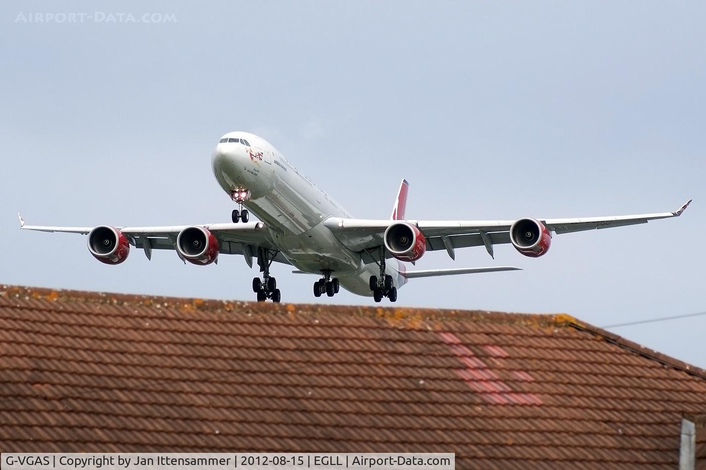 G-VGAS, 2005 Airbus A340-642 C/N 639, G-VGAS @ EGLL