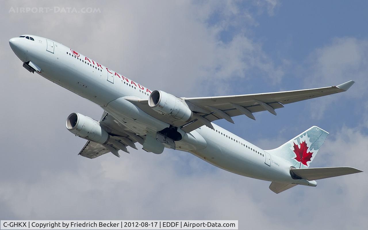 C-GHKX, 2001 Airbus A330-343 C/N 0412, departure from Frankfurt