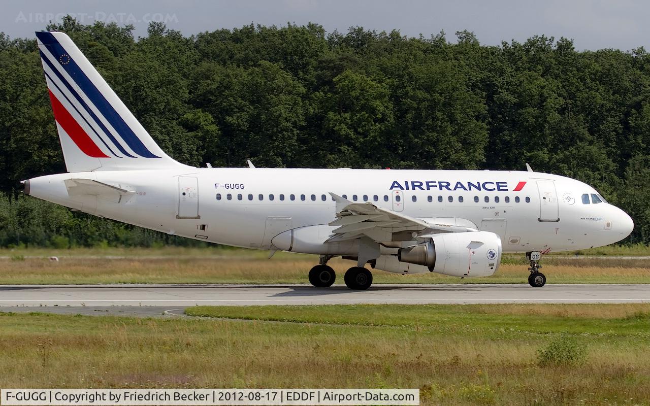 F-GUGG, 2004 Airbus A318-111 C/N 2317, departure from Frankfurt
