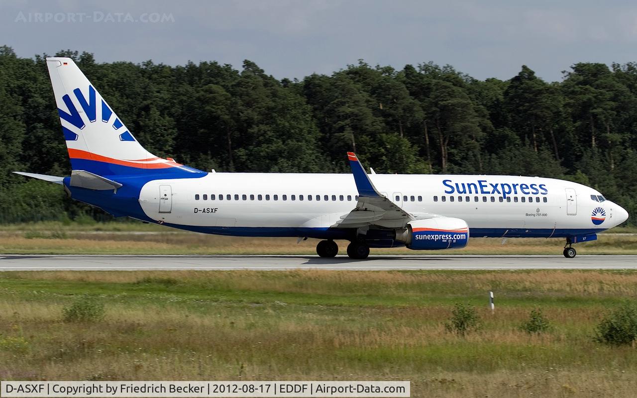 D-ASXF, 2004 Boeing 737-8AS C/N 33558, departure from Frankfurt