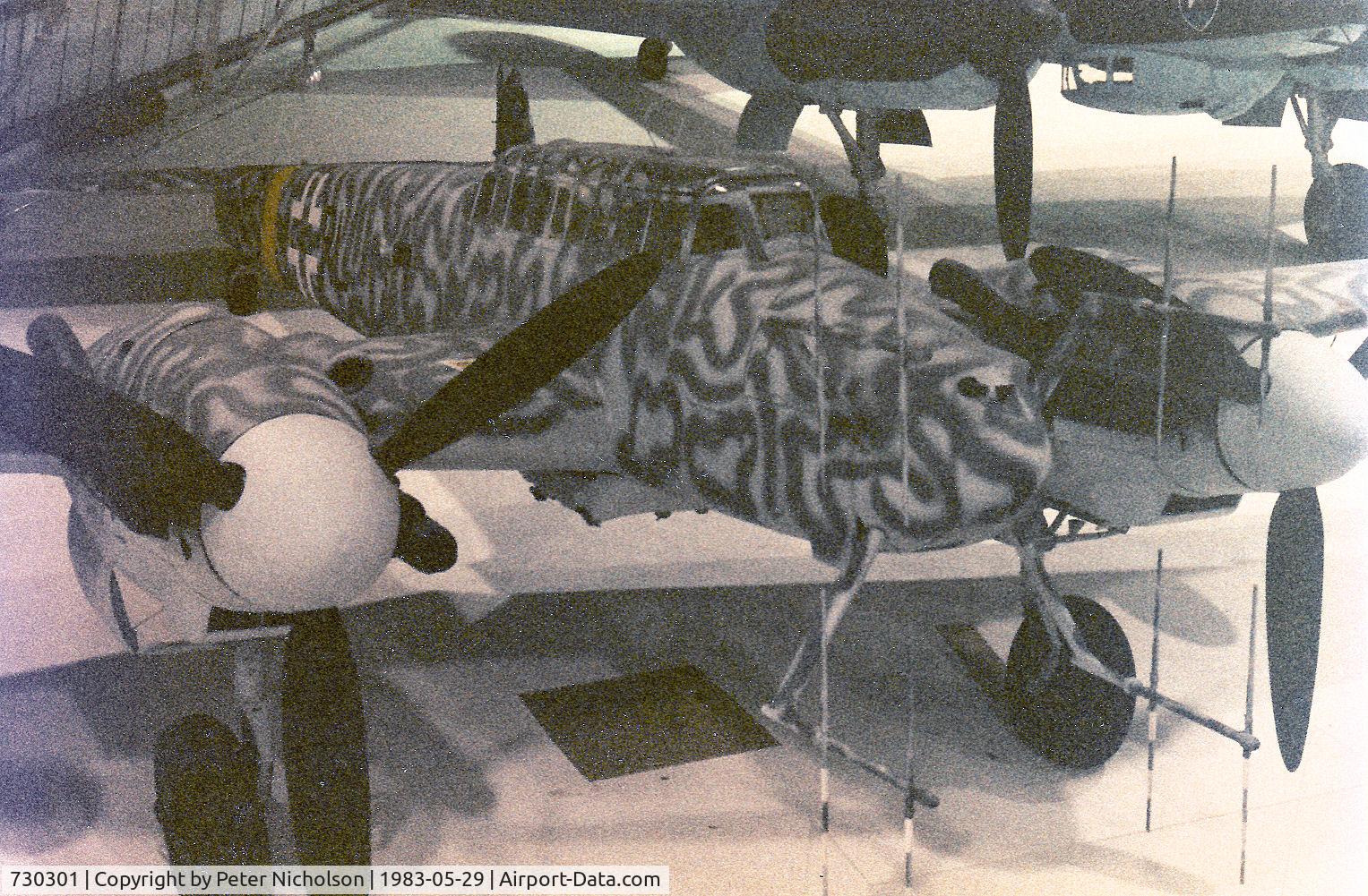 730301, Messerschmitt Bf-110G-4/R6 C/N 730301, Bf-110G as displayed at the Royal Air Force Museum at Hendon in the Summer of 1983.