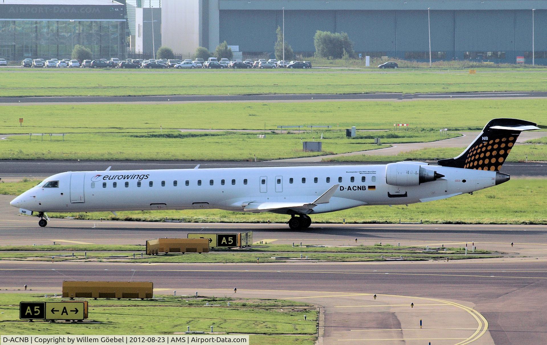 D-ACNB, 2009 Bombardier CRJ-900ER (CL-600-2D24) C/N 15230, Taxi to runway 24 of Schiphol Airport for take off.