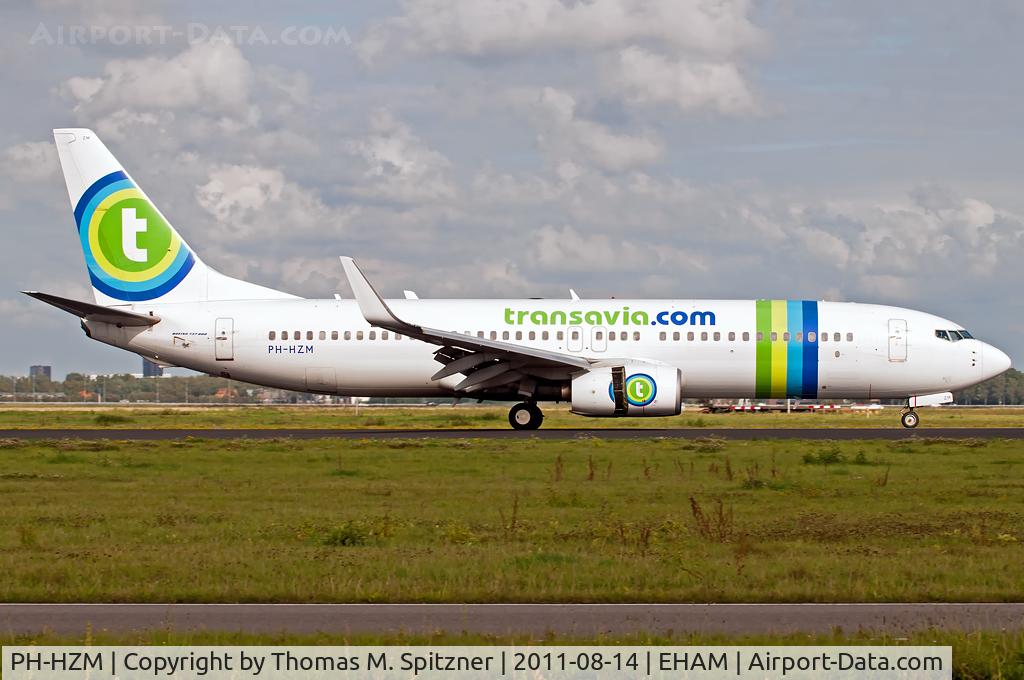PH-HZM, 2001 Boeing 737-8K2 C/N 30392, Transavia PH-HZM roll out Rwy 18R