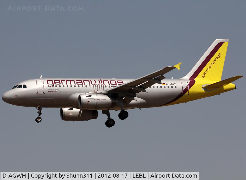 D-AGWH, 2007 Airbus A319-132 C/N 3352, Landing rwy 25R