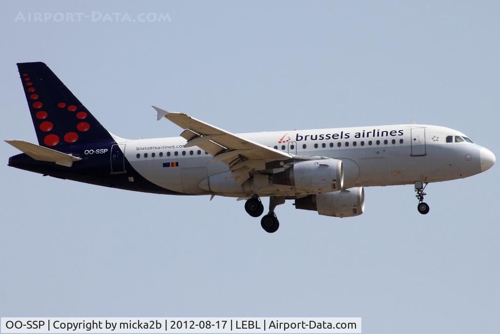 OO-SSP, 1996 Airbus A319-113 C/N 644, Landing in 25R