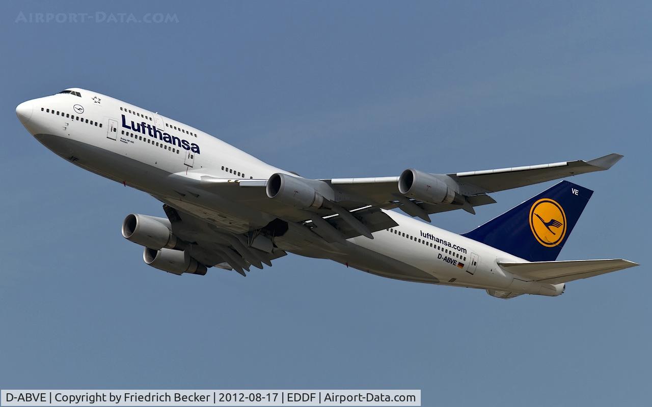 D-ABVE, 1990 Boeing 747-430 C/N 24741, departure from Frankfurt